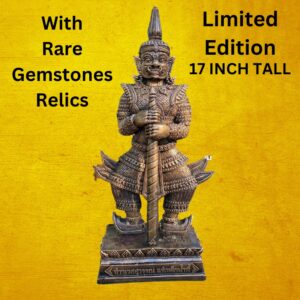 Special Edition - 17'' Sacred Iron Ore Tao Wessuwan with Sacred Gems, Relics, Meteorite and more.