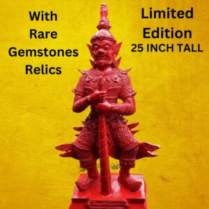 Special Edition - 25'' Sacred Iron Ore Tao Wessuwan with Sacred Gems, Relics, Meteorite and more.