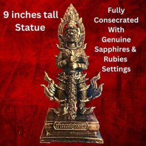 Thao Wessuwan Bucha 9 INCHES TALL - With Rubies and Gemstones