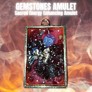 Gemstone Amulet: Strong Energies. Raises Energies Through All Chakra Centers. Improve Luck, Dispel Negative Energies Accumulations.Genuine Rubies, Sapphires, 108 Sacred Material.
