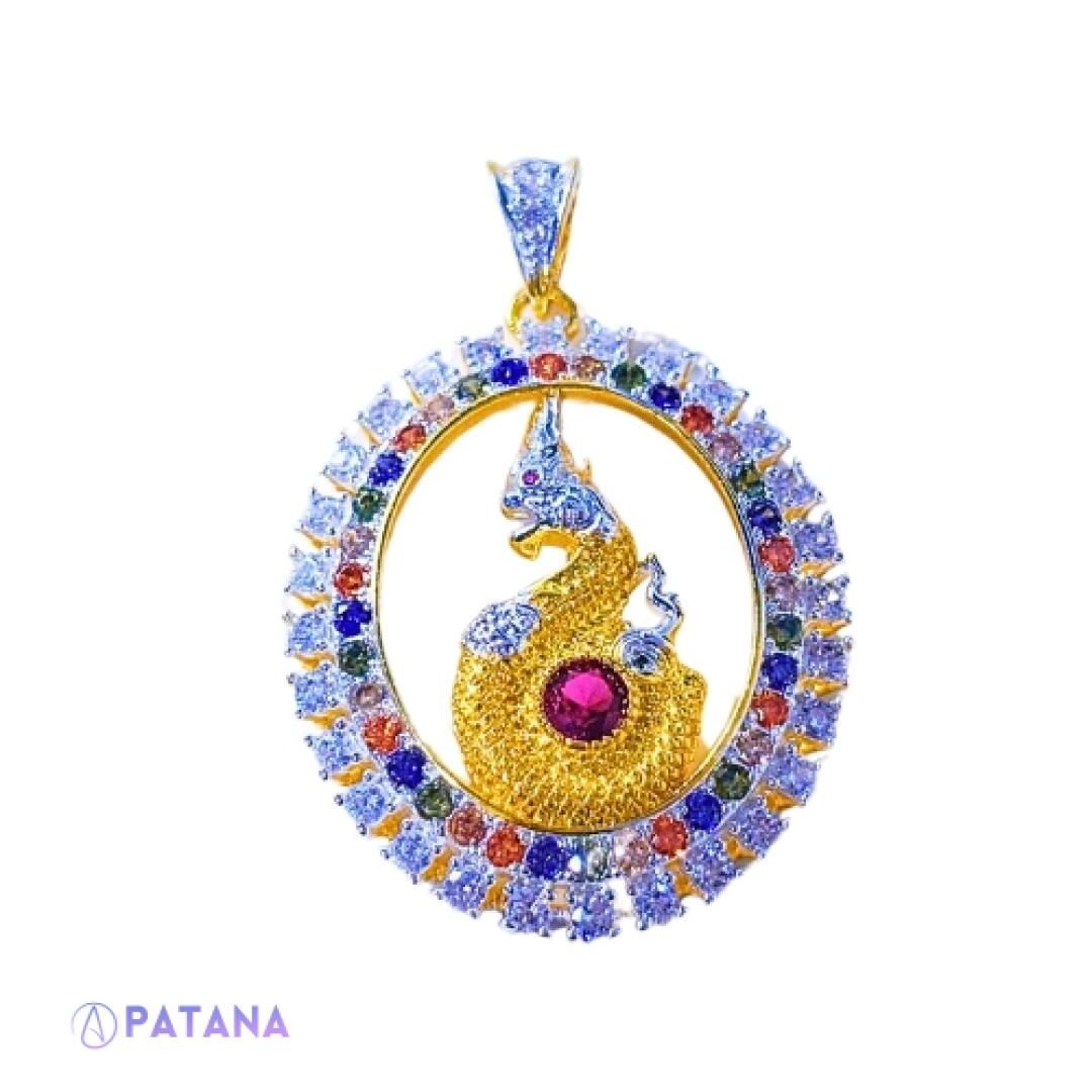 7 Chakra Naga Amulet 24K Gold Plated: Consecrated Imbued With Powerful Energies To Attact Wealth & Protection