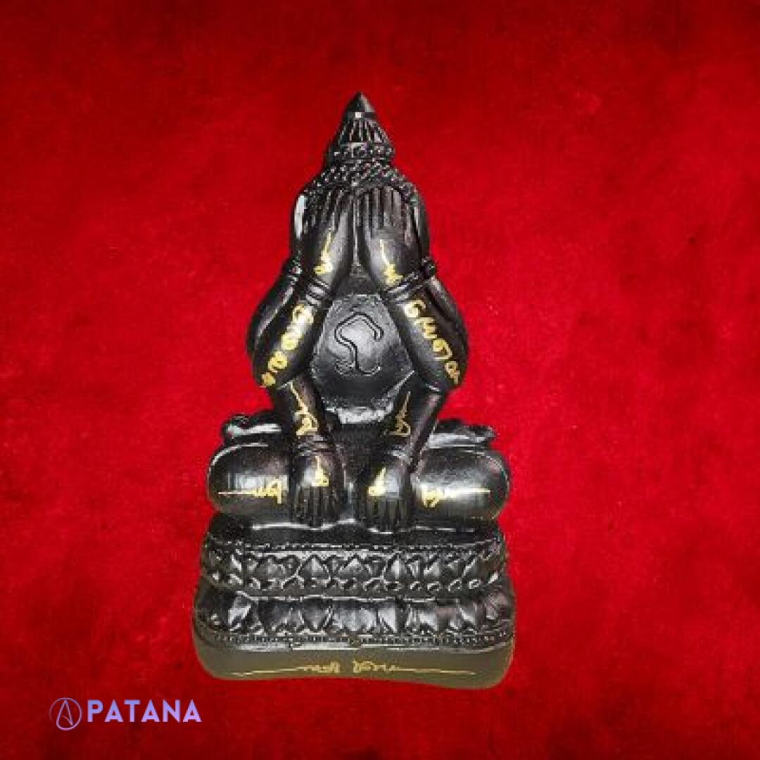 Phra Pidta Black Statue: Elevates Spiritual Consciousness, Protect Against Dark Magic. Raises Good Spiritual Energies At Home.