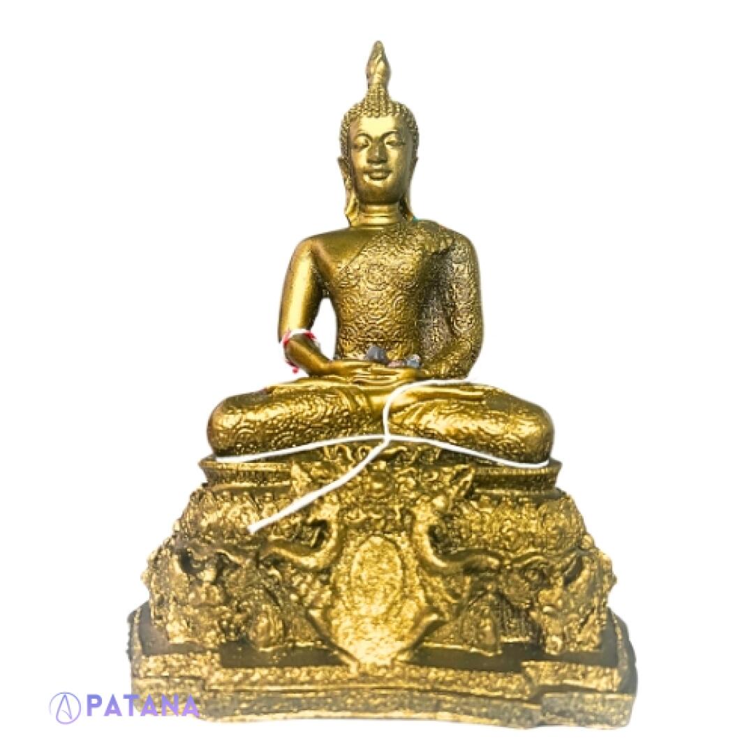 Golden Buddha Statue: Powerful Spiritual Energies Conduit for Your Sacred Space or Home. Cleanses and Enhances Energies At Home