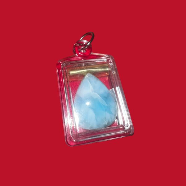Sacred Larimar Womb Relic | Blessed for Fertility, Creation, and Inner Flow